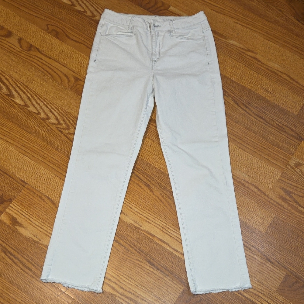Jigsaw Cream Straight Leg Jeans Classic Style